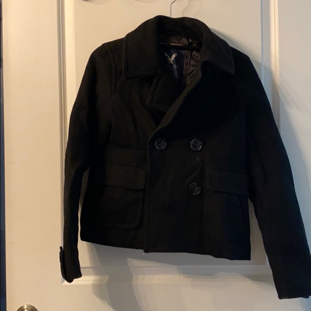 American Eagle Black Peacoat Size S